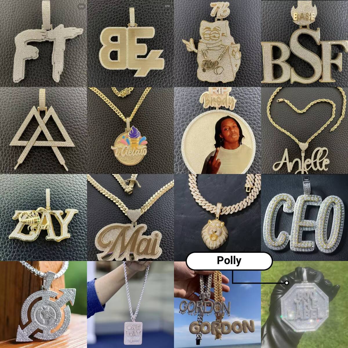 Iced Out Custom Jewelry Dog Tag Pendant Hip Hop Necklace Vvs Moissanite Baguette Shape 925 Sterling Silver Gold Plated