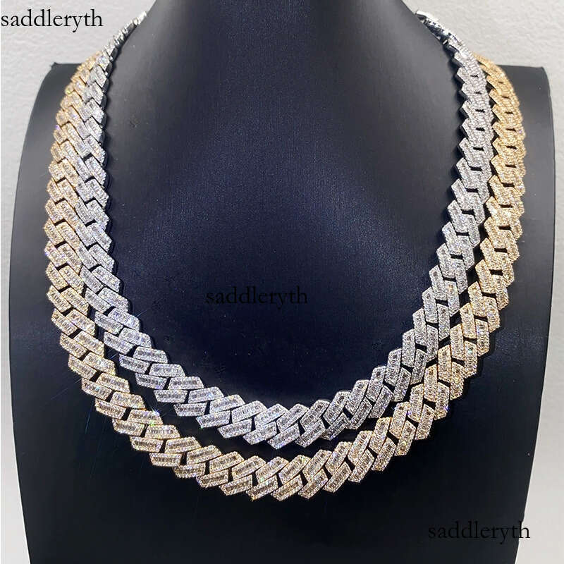 dia necklace designer jewelry iced out sier Necklace Full Iced Out Hiphop Chain Pass The Dia Test chains for men cuban link moissanite chain