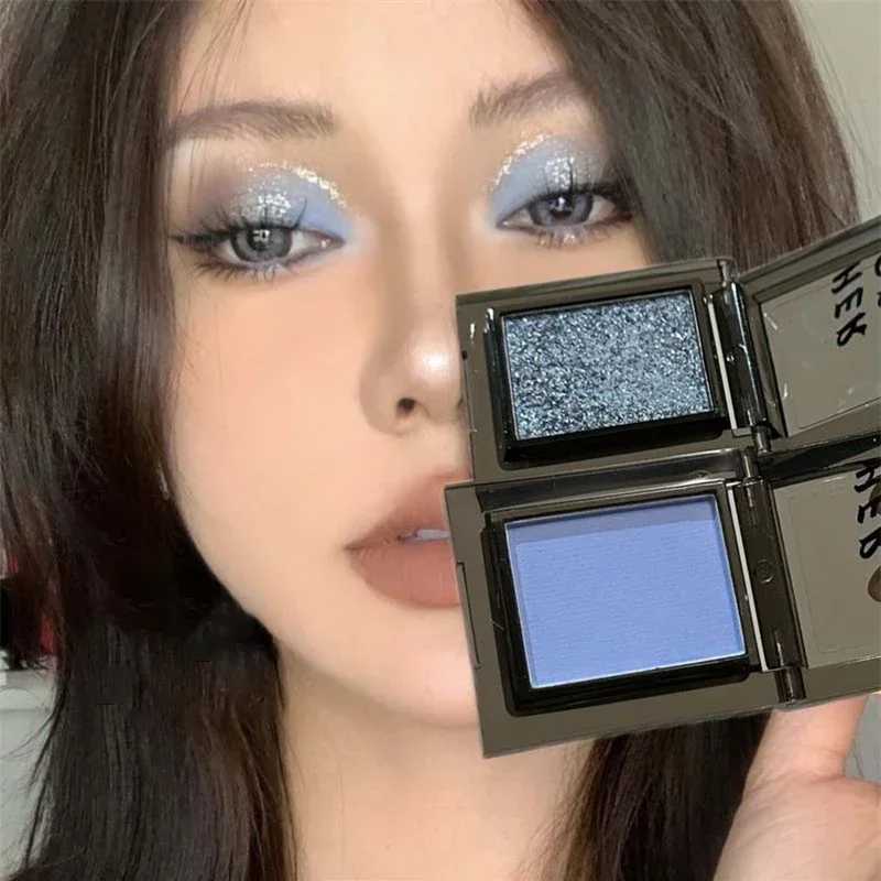 Monochrome Glitter Matte Eyeshadow Palette Blue Pigment Shimmer High Gloss Lasting Brightening Mashed Potato Shadow W250722