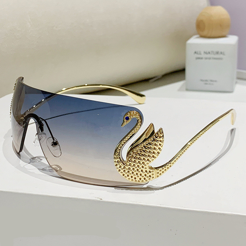 Designer Sunglasses For Women Oversize Frame Sunglasses Luxury Polarized Lens Goggle Pilot PC Frame Oversized UV400 Eyewear Luxury Style Sunglasses DS