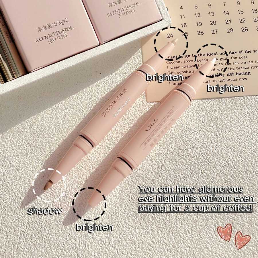 2-in-1 Stereo Facial Dual Head Pen Deepens Contour Lines to Shape Small Faces Making Them Silky Smooth Compact and Portable W250722