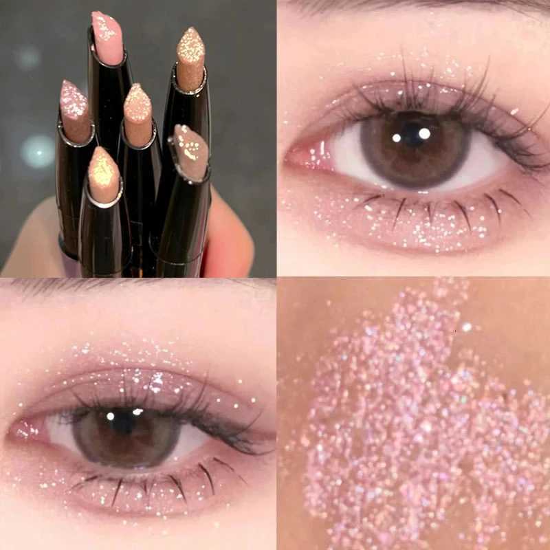 Sparkling Diamond Glitter Eyeshadow Pencil Makeup Long Lasting Shiny Eyeshadow Stick Silkworm Champagne Gold Eyes Highlight Pen W250722