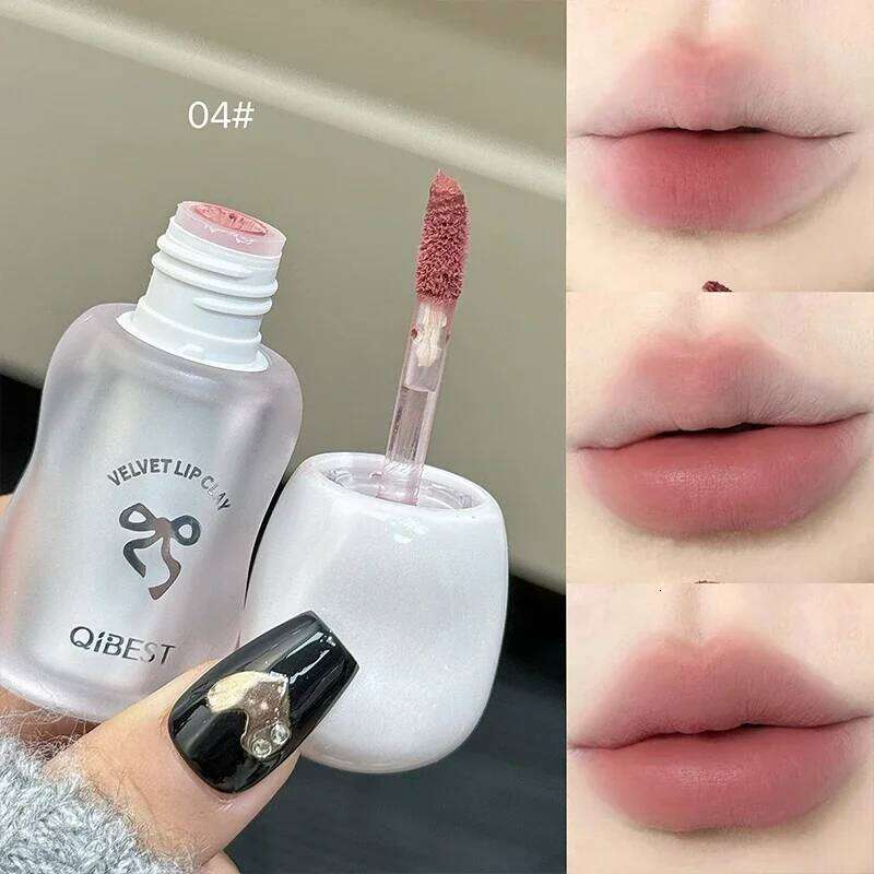 QIBEST Soft Mist Mousse Glaze Veet Matte Holding Makeup Not Easy to Sticky Lip d Korean Cosmetics Lipstick X250722