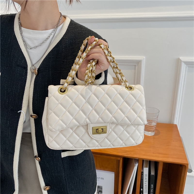 Women's new Fashion Bags Diamond-pattern Chain Bag Single-shoulder and Crossbody Bag Classic European and American Women's Bag