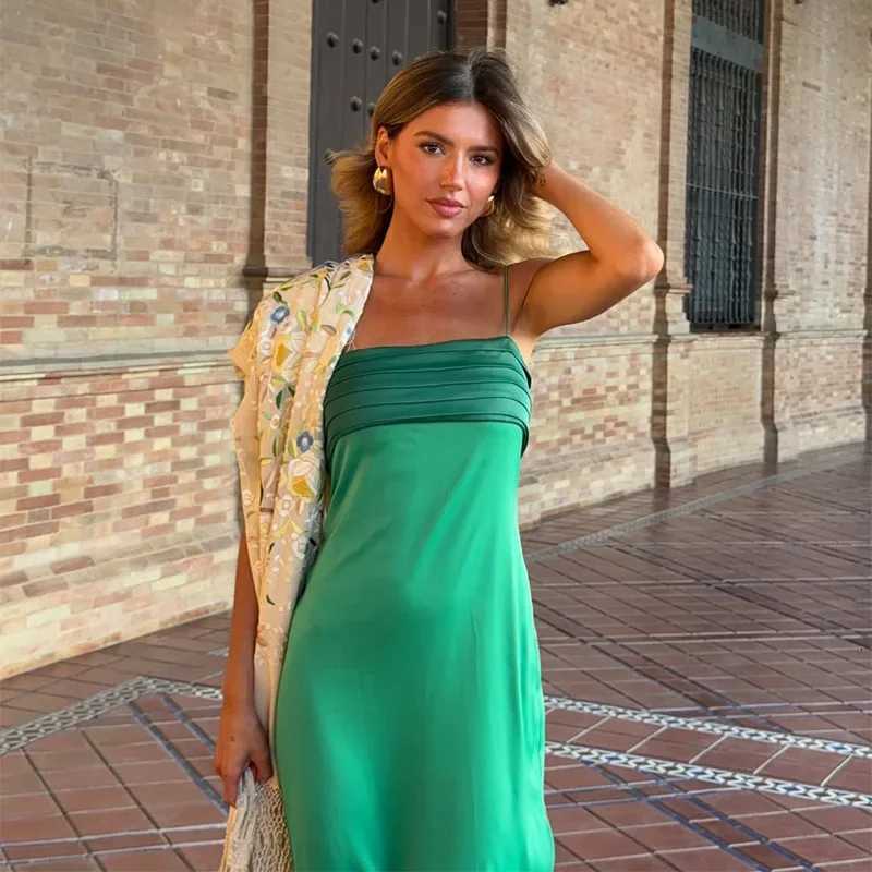 Eor Block Suepander Maxi Dress Sexy Off Shoulder Backless Long Robe 2025 New Summer Lady Chic Lady Party Streetwear XJ250722