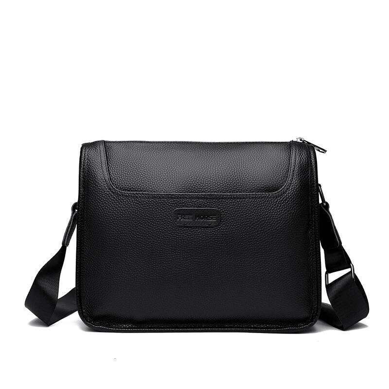 Men's Genuine Leather Shoulder Bag Retro Original Cowhide Horizontal Crossbody Deluxe Flap Messenger Bags For 11 Inch Ipad