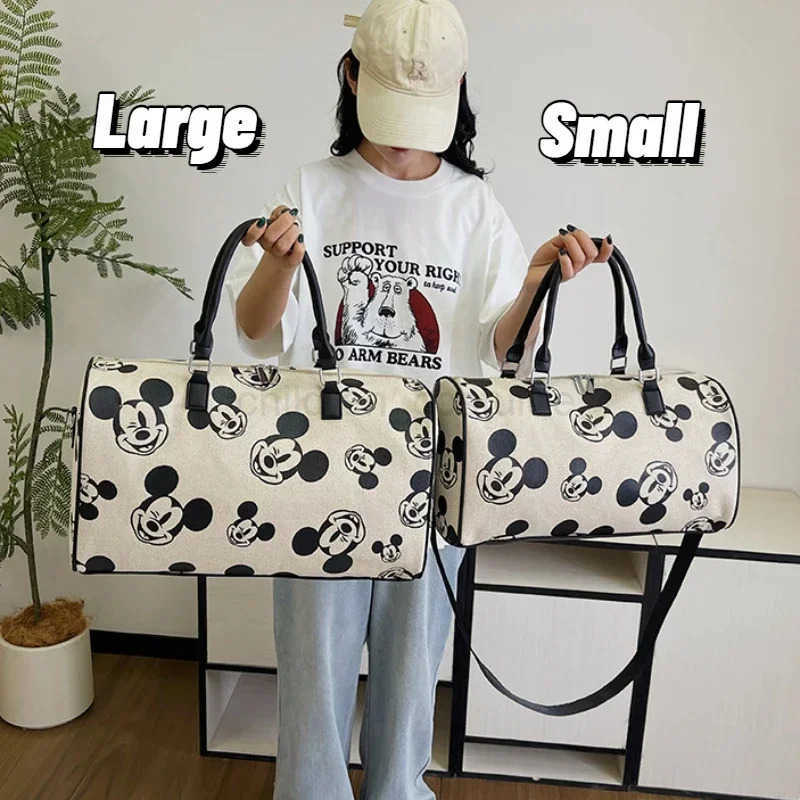 Disney Mickey Mouse Womens Cartoon Shoulder Bag Large Capacity Handbag Luggage Storage Travel Tote Multi Function Crossbody Bag W250722