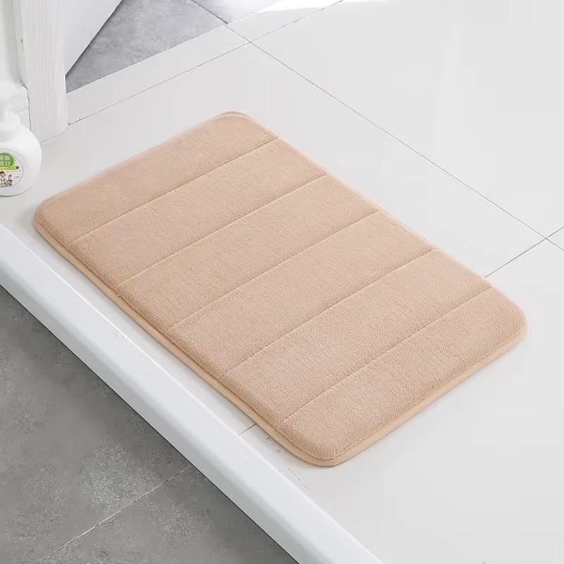 Coral Fleece Bathroom Carpets - Soft & Durable Memory Foam Mats for Toilets with Excellent Absorbing Capacity
