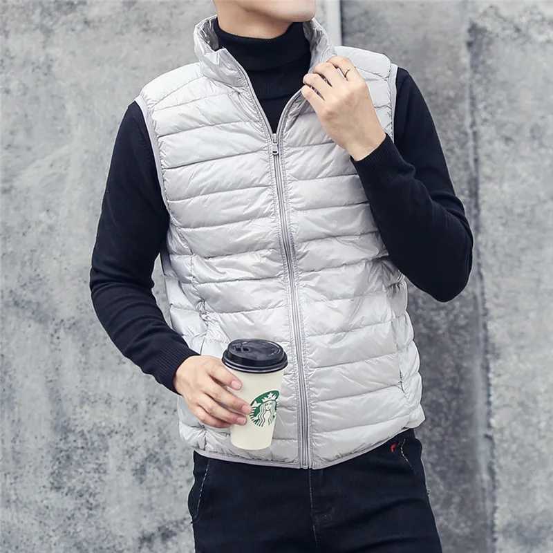 Mens Sleeveless Puffer Jackets Fashion Brand Men Down Vest Coats New Winter Casual Lightweight Down Duck Vest Coats Male W250722