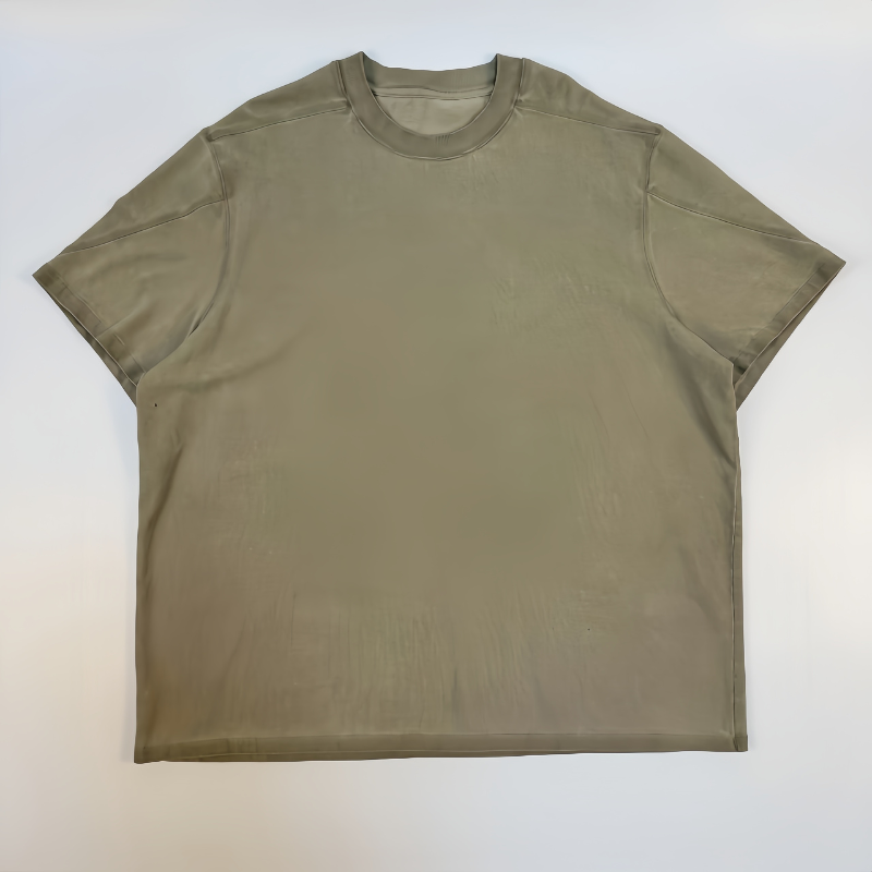 Customizable Mens Washed Out Summer Short Sleeve Tee Skin friendly and breathable Wash with water to make old