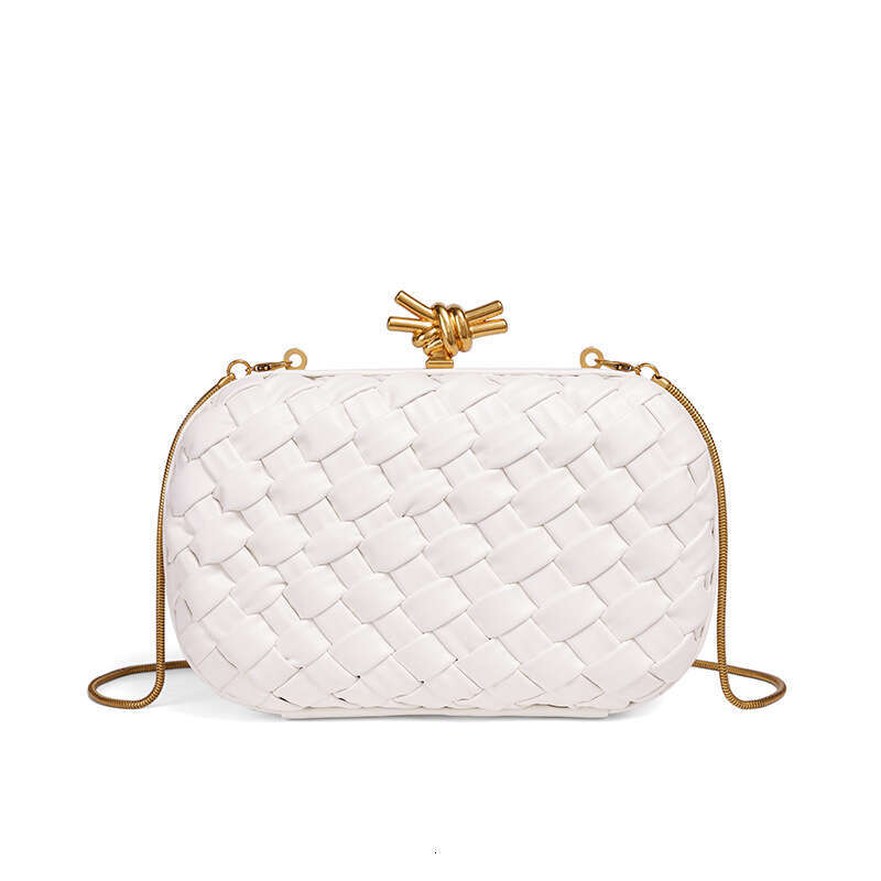 2025 New Luxury Style Handwoven Chain Clutch Fashion Evening Commuter Box Single Shoulder Crossbody Bag Weave Designer Luxury handbag