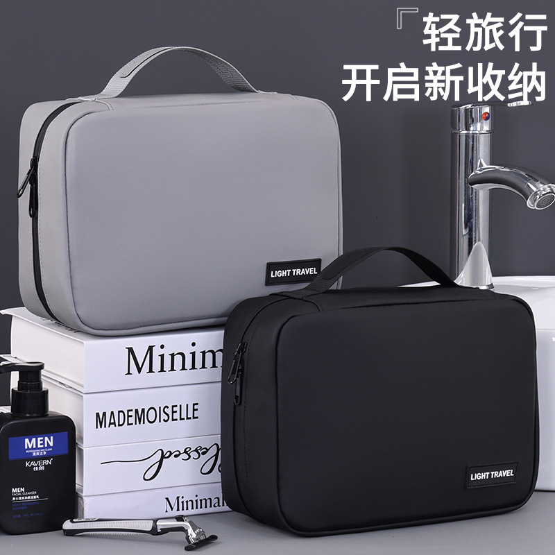 2025 designer travel toiletry bag, portable dry and wet separation, waterproof storage bag for business travel, makeup bag, large capacity