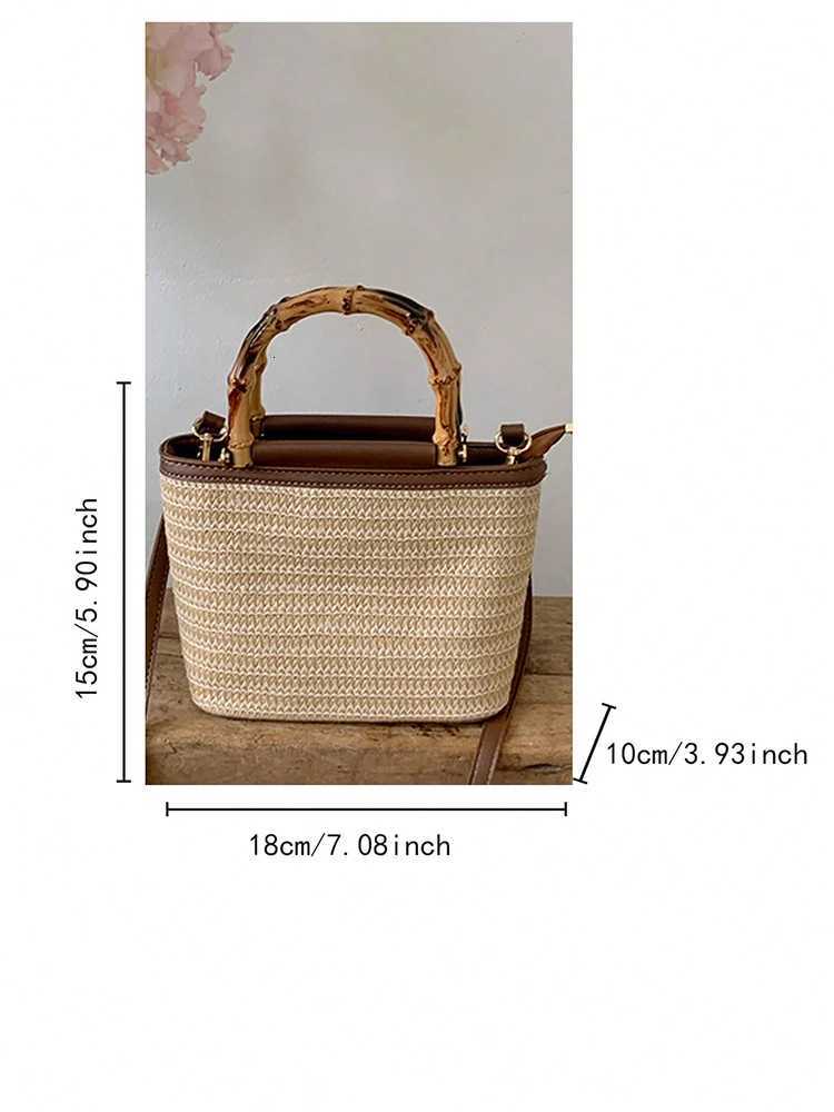 2025 New Summer Woven Bag Fi Crossbody Bag Bucket Bag Shoulder Bag Casual Mens Daily Commuting Bag Beach Bag Handbag Y250722