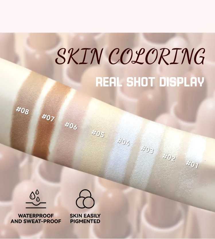 MLSMILE 8 Color High Gloss l Contouring Stick Face Brightening Sleeper Silkworm Pen Three-Dimensional Face Contour Shadow W250722