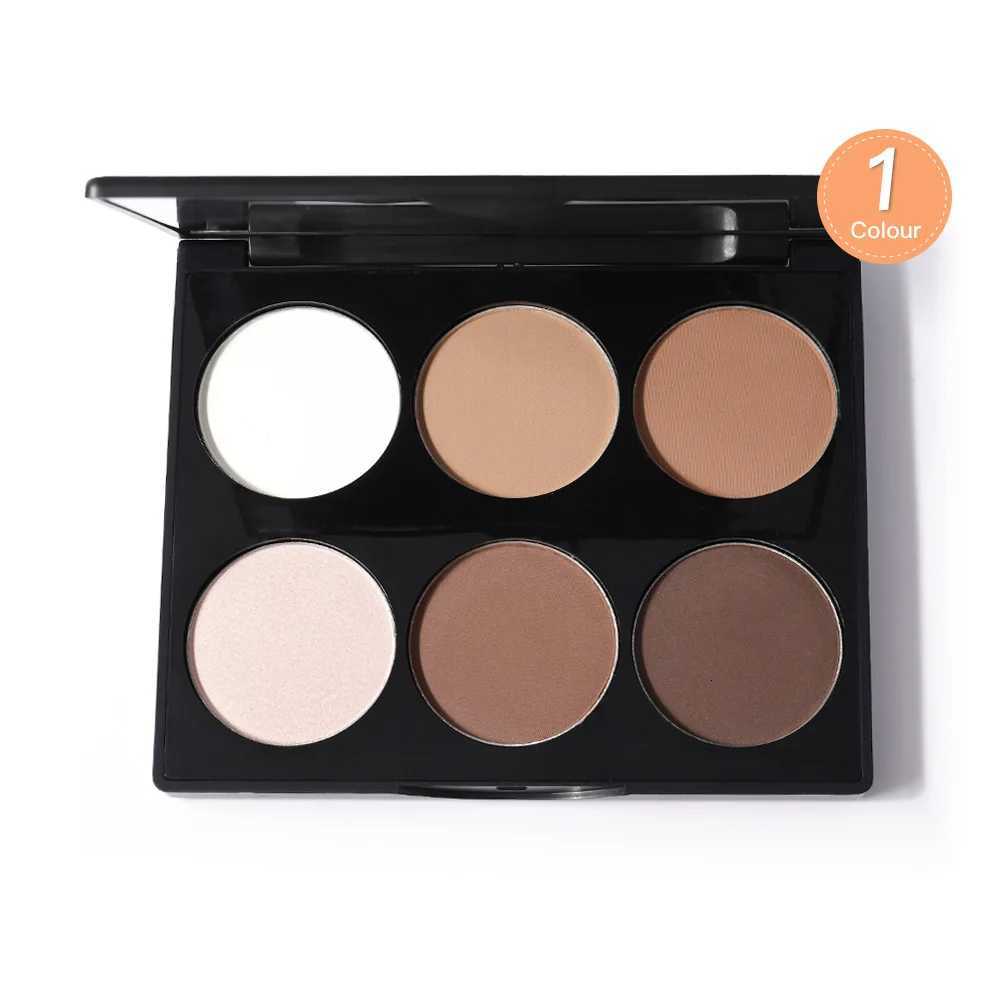 6 Colors Highlighter Contour Palette Makeup 3D Bronzer Matte Contour Palette Face Bronzer Professional Highlight Contour Palette W250722