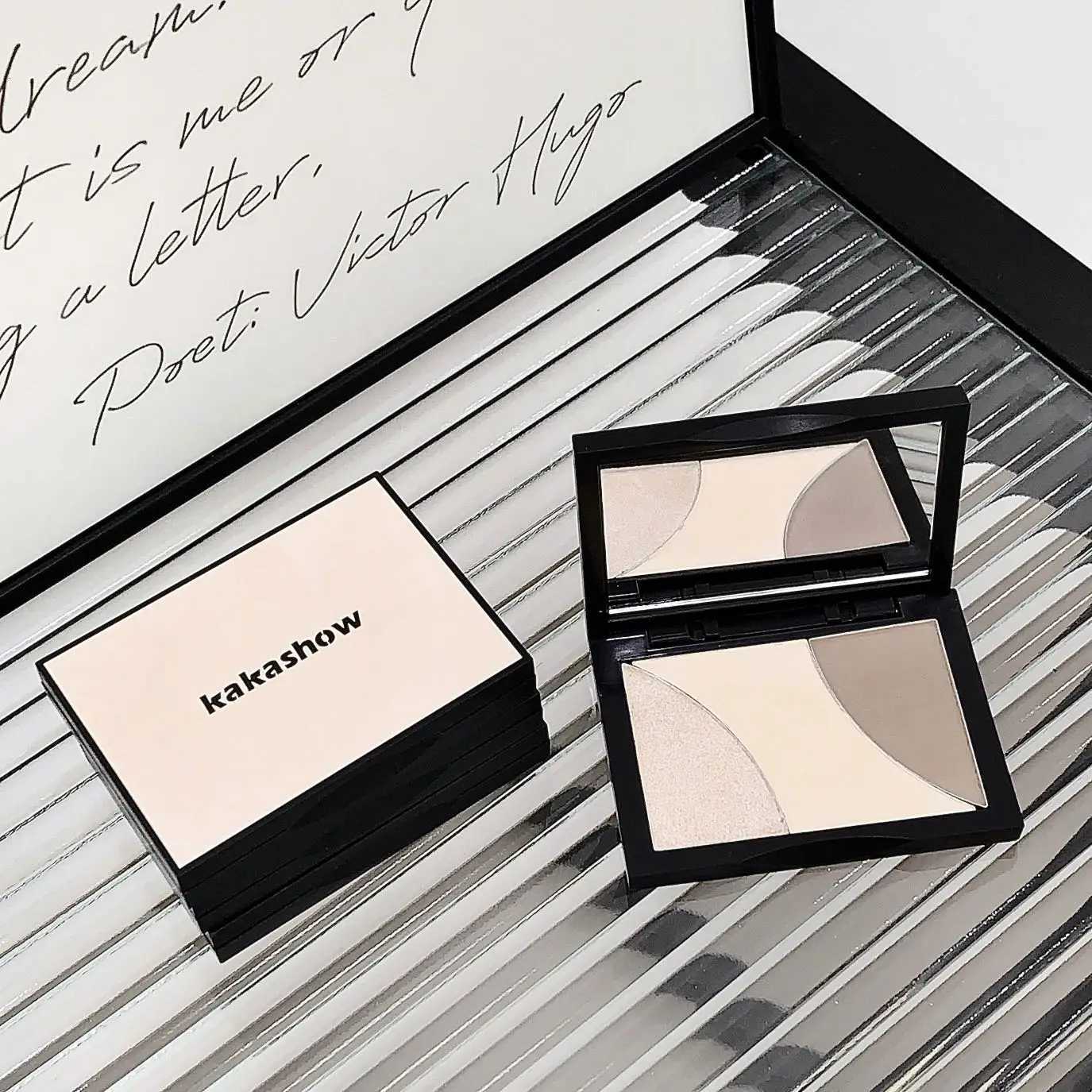 3-Color Contouring Palette Nose Shadow Contouring Highlight All-in-One Palette W250722