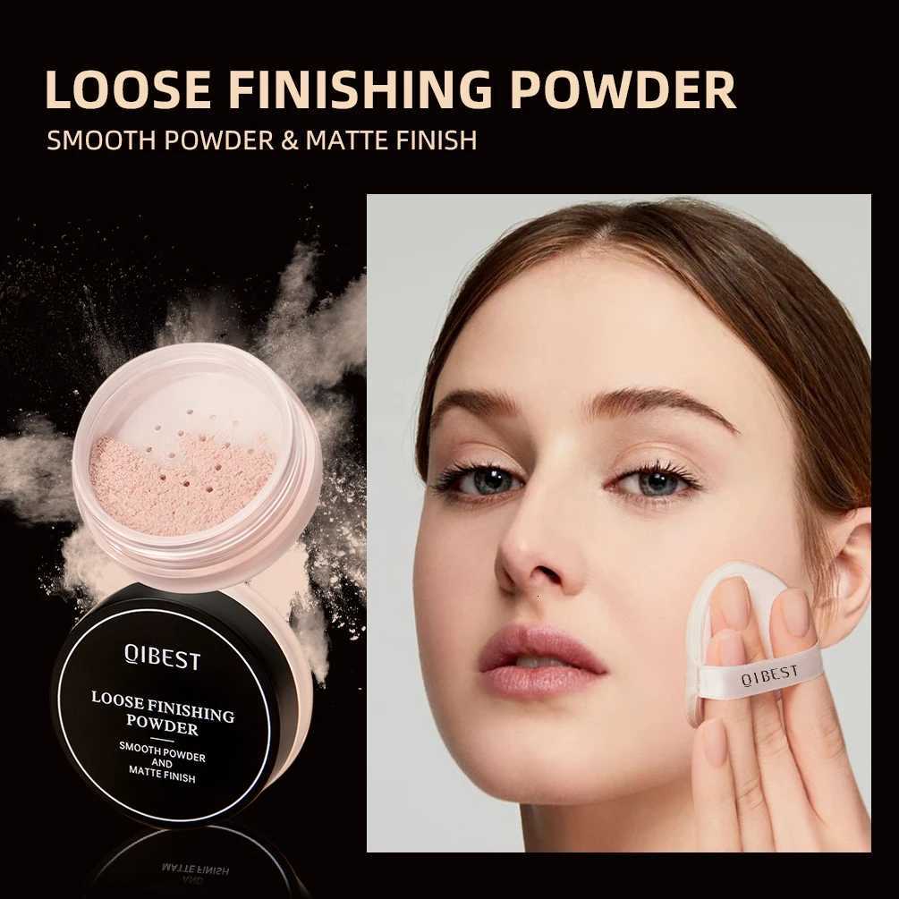 QIBEST Face Loose Powder Minerals Matte Setting Powder Translucent Waterproof Oil-Control Finishing Powder Invisible Pore Makeup W250722
