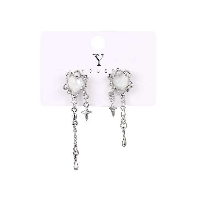 Irregular Heart Tassel Star Earrings Women Design Senior Sense of Fashion Personality Earring 2024 Y2K Trend Party Jewelry Gift XJ250722