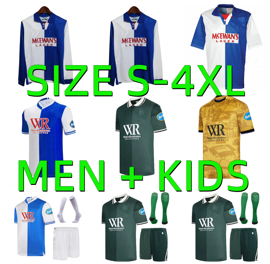 2025 2026 Blackburn Retro Soccer Jerseys Rover 94 95 25 26 OHASHI SHEARER GUEYE DOLAN SIGURDSSON BRITTAIN TRAVIS HEDGES 1994 1995 Vintage Football Shirt MEN kids kit