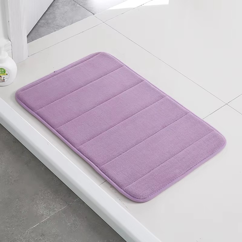 Coral Fleece Bathroom Carpets - Soft & Durable Memory Foam Mats for Toilets with Excellent Absorbing Capacity
