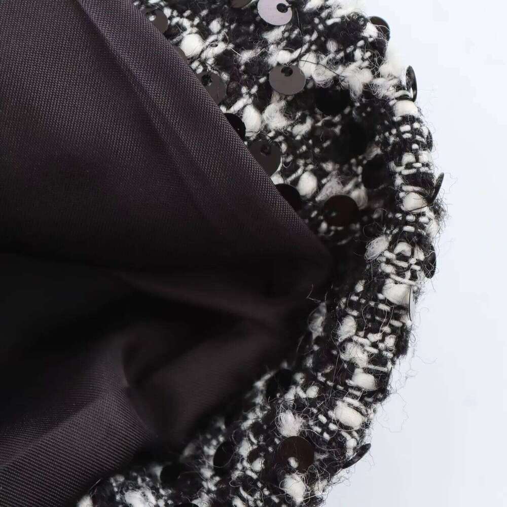 hoodie Autumn Sequined Gingham Women Button Jacket Streetwear Fashion Vintage Turn-down Collar Chic Straight Outwear jacket