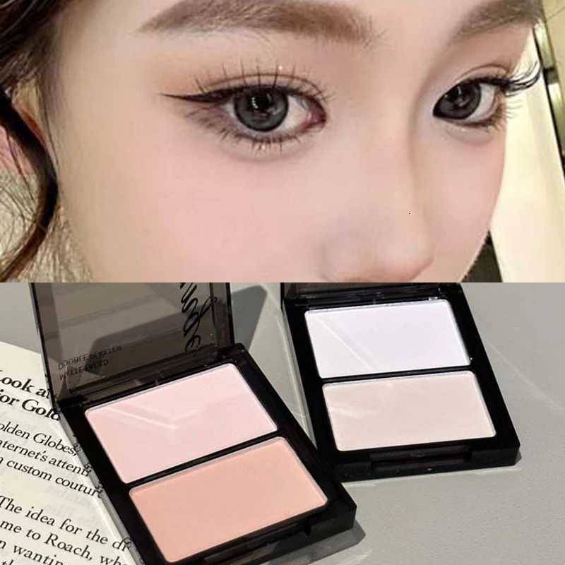 2-Color Full Matte Highlighter Contour Palette Natural Highlight Powder Contouring B Palette Makeup Eyeshadow Lying Silkworm W250722
