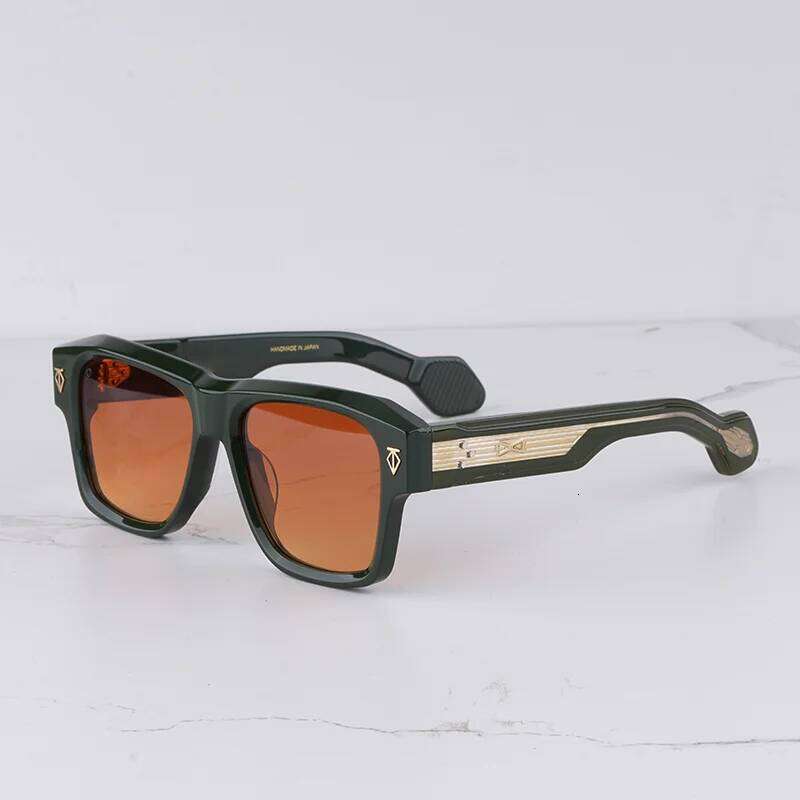 ESTOQUE Men's Vintage Craft Square Black Sunglasses Light Luxuy Designer Brand Top Quality Thick Acetate Solar Glasses for Male