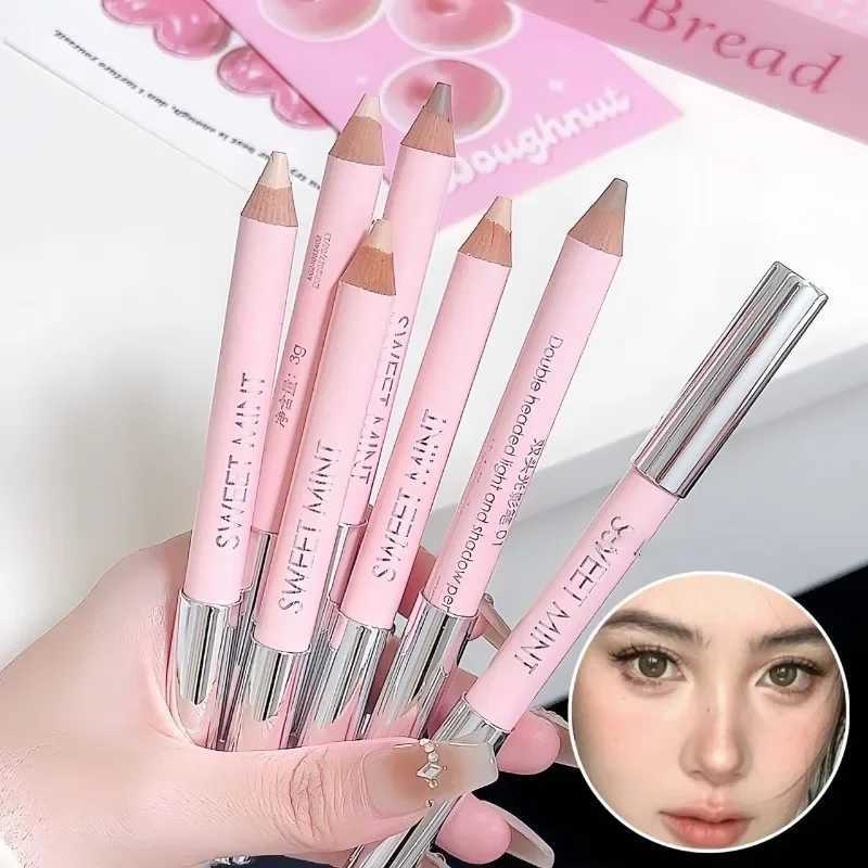 Double Ended Highlighting Contouring Stick 2-in-1 Highlight and Shadow Pen Face Gray Brown 3D Nose Shadow Bronzers Makeup Pencil W250722