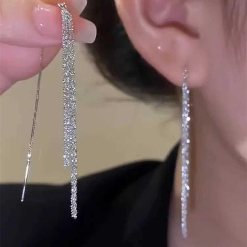 New Long Tassel Chain Dangle Earrings for Women Girl Trend Korean Fashion Fine Earrings Wedding Luxury Y2K Jewelry Wholesale XJ250722