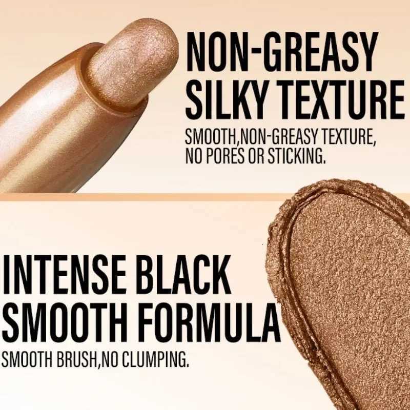 Smoky Dark Black Eyeshadow Pencil Stick Waterproof Shimmer Matte Metallic Glitter Eyeshadow Highlighter Pen Makeup Tool W250722