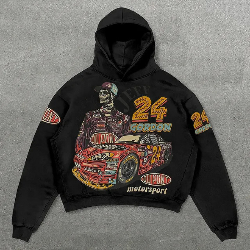 Free Shipping Designer Brand Comfortable Autumn Clothes Digital Printing Casual Loose Hooded Mens and Womens Sweatshirt