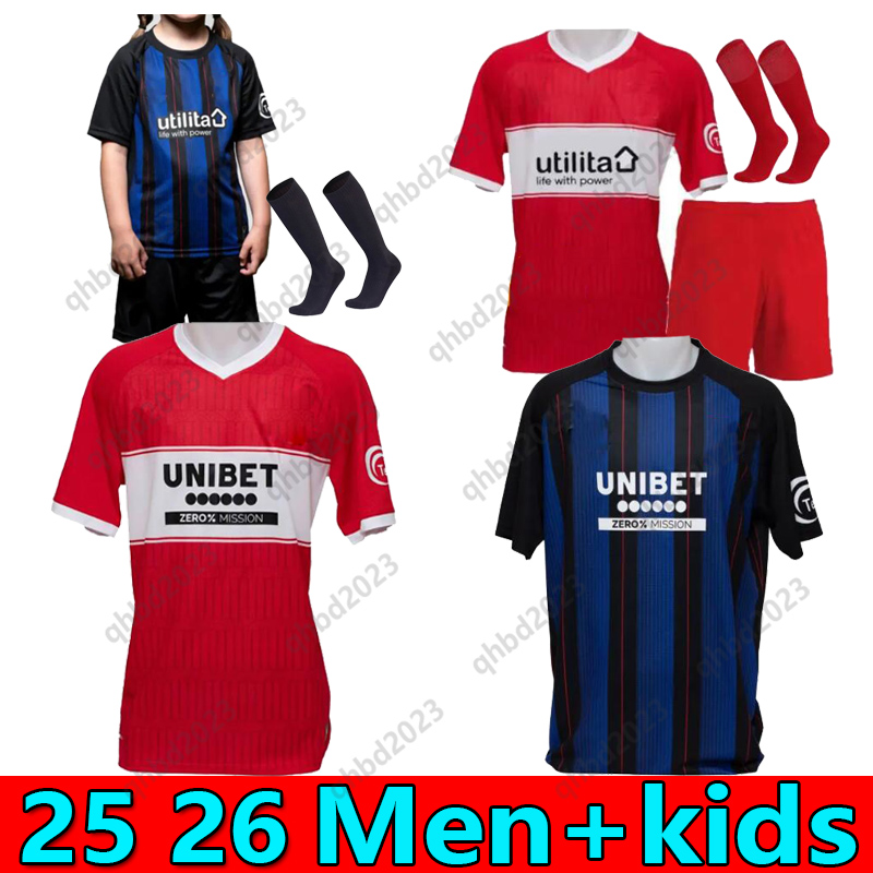 S-4XL 25 26 Middlesbrough Soccer Jerseys 2025 2026 Tavernier Payero Howson McNAIR AKPOM CLARKE FRY FORSS LENIHAN Football Shirt Uniforms Men Kids Kits uniforms
