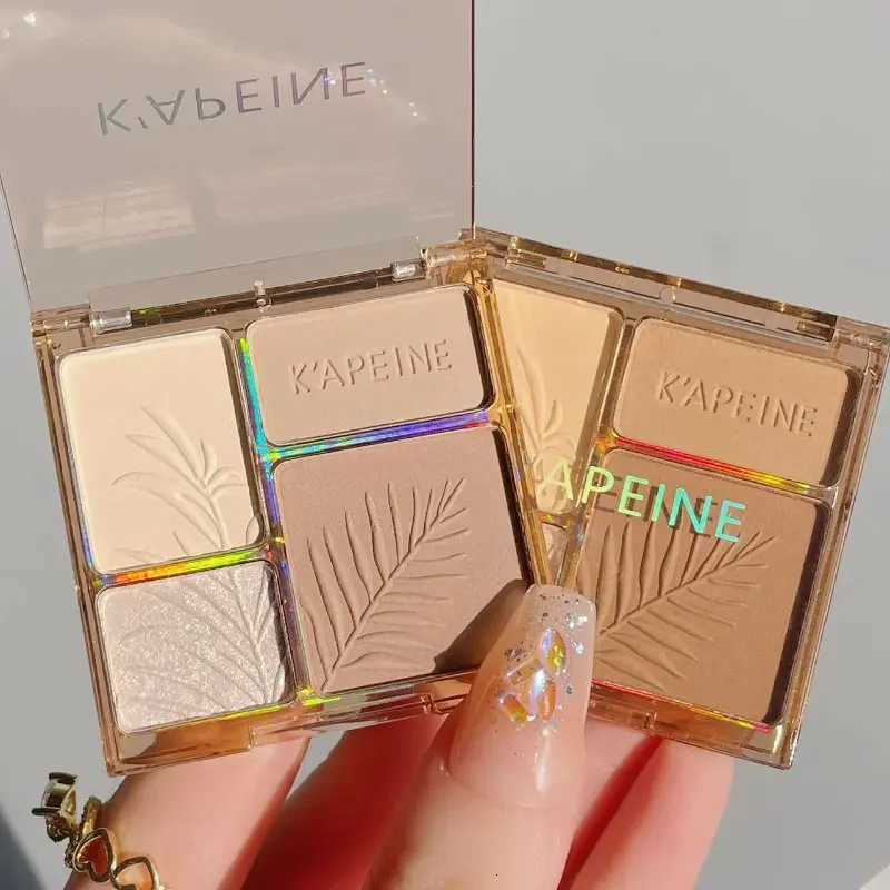 4 Colors Matte Highlighter Bronzers Palette Face Shading Grooming Powder Long-Lasting Makeup Face Contouring Shadow Cosmetics W250722