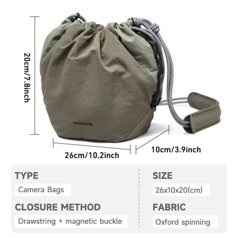 Oxford Women's Shoulder Anti-Collision Camera Crossbody Bag Waterproof Magnetic Buckle Drawstring Design For Outdoor Travel