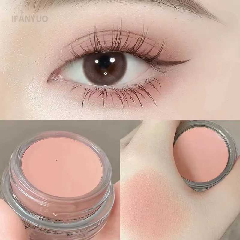 Matte Nude Eyeshadow Cream Silky Waterproof Soft Eye Shadow Pigment Primer Pink Brown Long-lasting Monochrome Peach Eye Shadow W250722