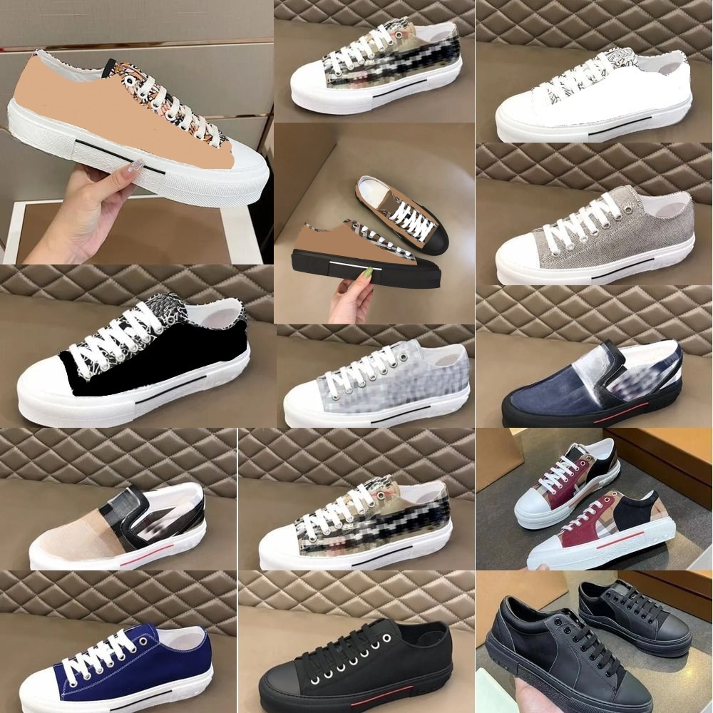 Designer Ramsey Vintage Shoes Cotton Sneakers Check Tennis Trainers Stripes Print Striped Trainer Platform Flats Women Men Sneaker Printed Lettering Plaid Shoe