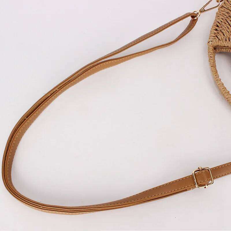 Ladies Fashion Summer Straw Crossbody Bag Beach Holiday Shopping Woven Shoulder Handbags Messenger Purses For Women Bags