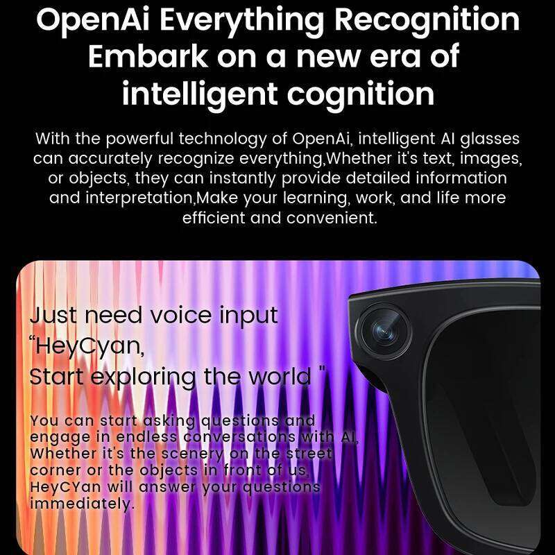 AI Smart Camera Video Recorder Sunglasses Men Women 2025 Translation Headphones Sun Glasses Waterproof Anti Blue Light Eyewear