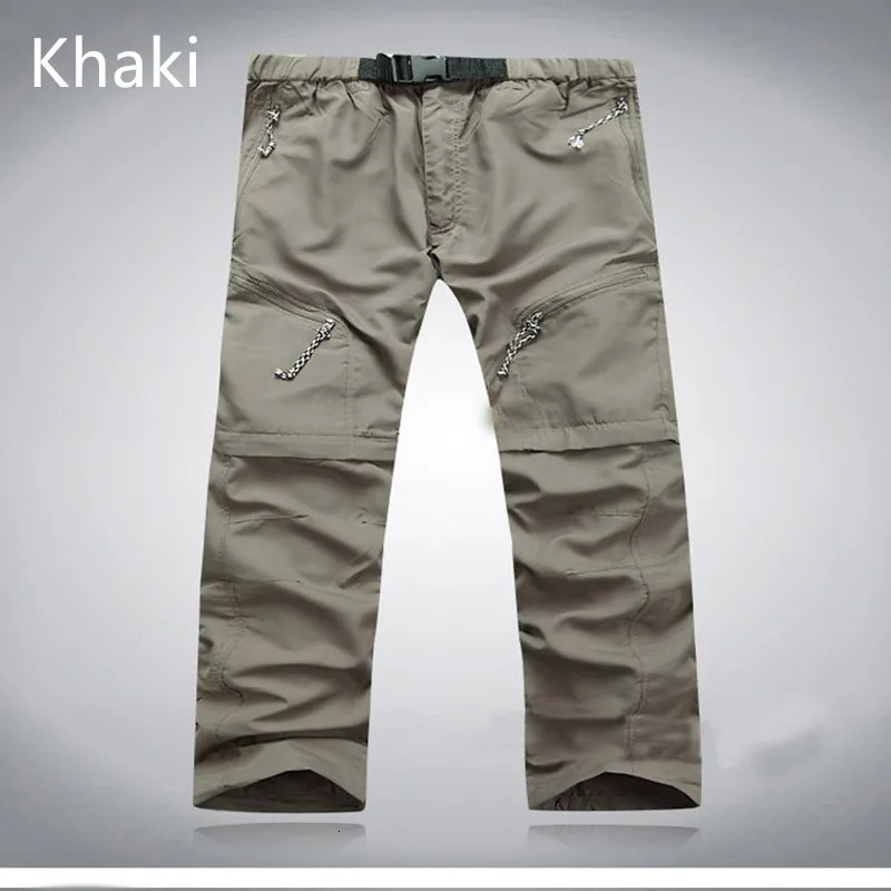 Men Quick Dry Outdoor Pants Removable Hiking Camping Pants Male Summer Breathable Hunting Climbing Pants S-XXXL 4 Color 250717