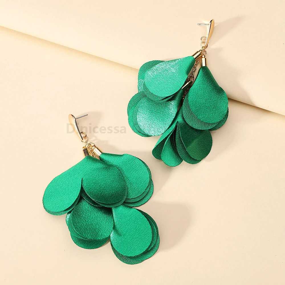 Boho Fashion Elegant Leopard Flower Long Tassel Dangle Earrings For Women Luxury Designer Wedding Party Jewelry Ear Accessories XJ250722