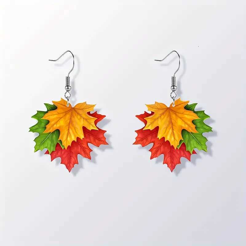 Vintage Vacation Style Acrylic Dangle Earrings Fashionable Mle Design Iron Ear Needle Non-Plated Chic Drop XJ250722