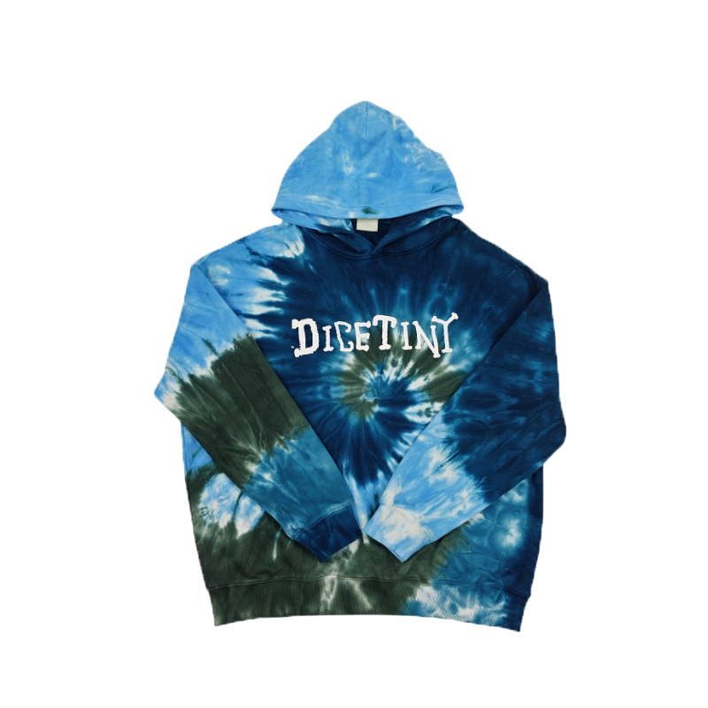 American Vintage Trend Tie-Dye Hoodie with Letter Print Pattern Comfortable fabric Customizable Design