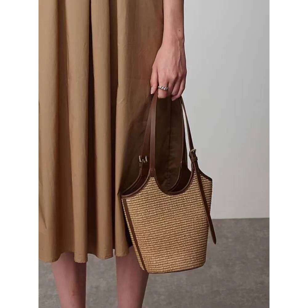 Summer Beach For Women Handmade Rattan Woven Shoulder Bags Large Capacity Straw Bag Bohemian Casual Travel Handbag Totes City Bag