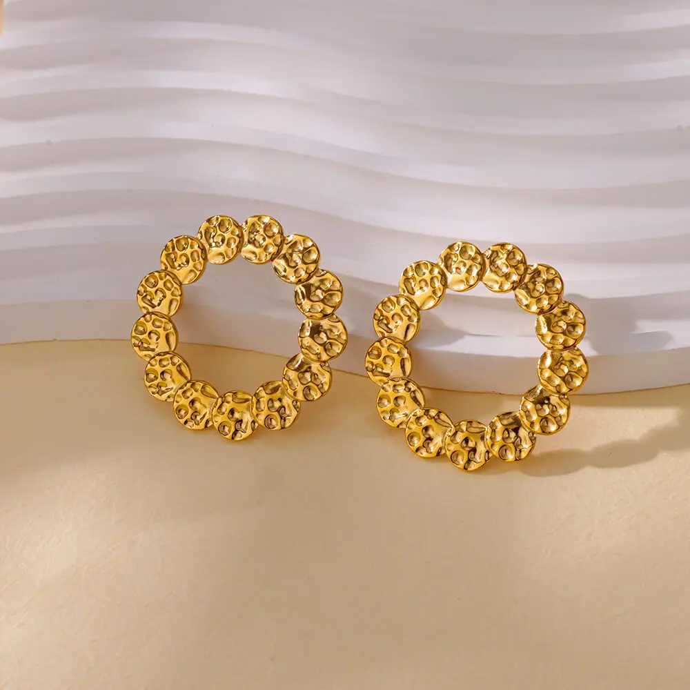 Fashion Tassel Earrings For Women Vintage Gold Color Stainless Steel Piercing Stud Ear Accessories Aesthetic Jewelry Party XJ250722
