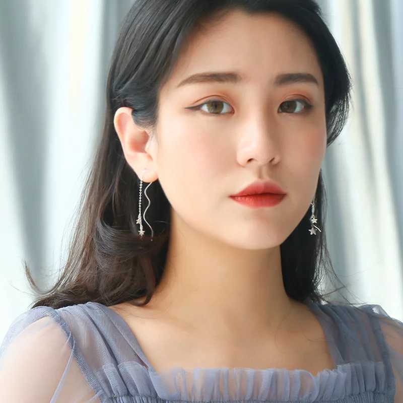 Xiya Silver Color Hot Sale Fashion Geometric Tassel Long Drop Earrings for Women Creative Wedding Jewelry Gifts XJ250722