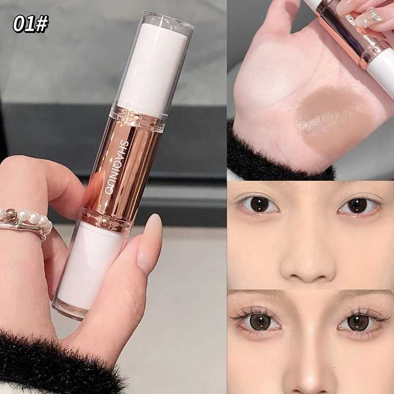 Double-ended Contouring Shading Pen Cream Brighten Nose Shadow Profile Natural Three-dimensional Highlight Stick Korean Makeup W250722