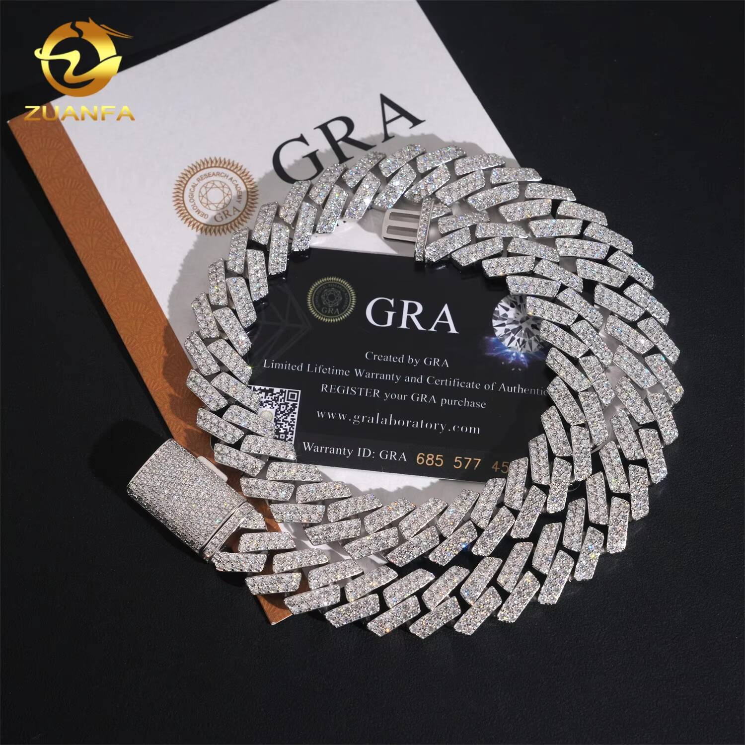 Luxury Free Engraving S925 Silver VVS Lab Moissanite Diamond 16mm Miami Hip Hop Fine Jewelry Men Necklace Cuban Link Chain