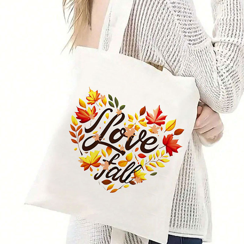 1pc Positano Lemon Flowers Leaves Women Shopper Bags Tote Canvas Plant Travel Shoulder Handbag Shopping Bag 240816