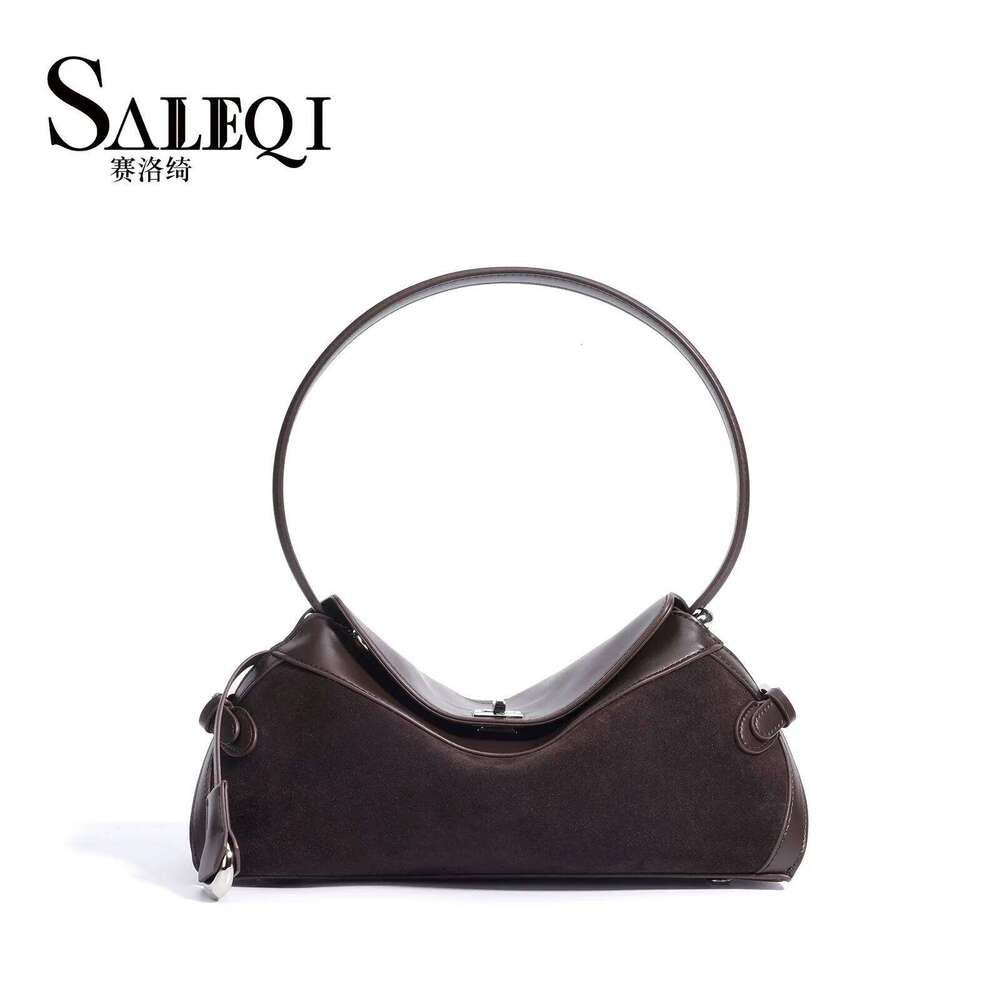 Matte Suede Cow Leather Casual Tote Designer Brand Women's Shoulder Crossbody Bags Genuine Grade New in Handbag Female
