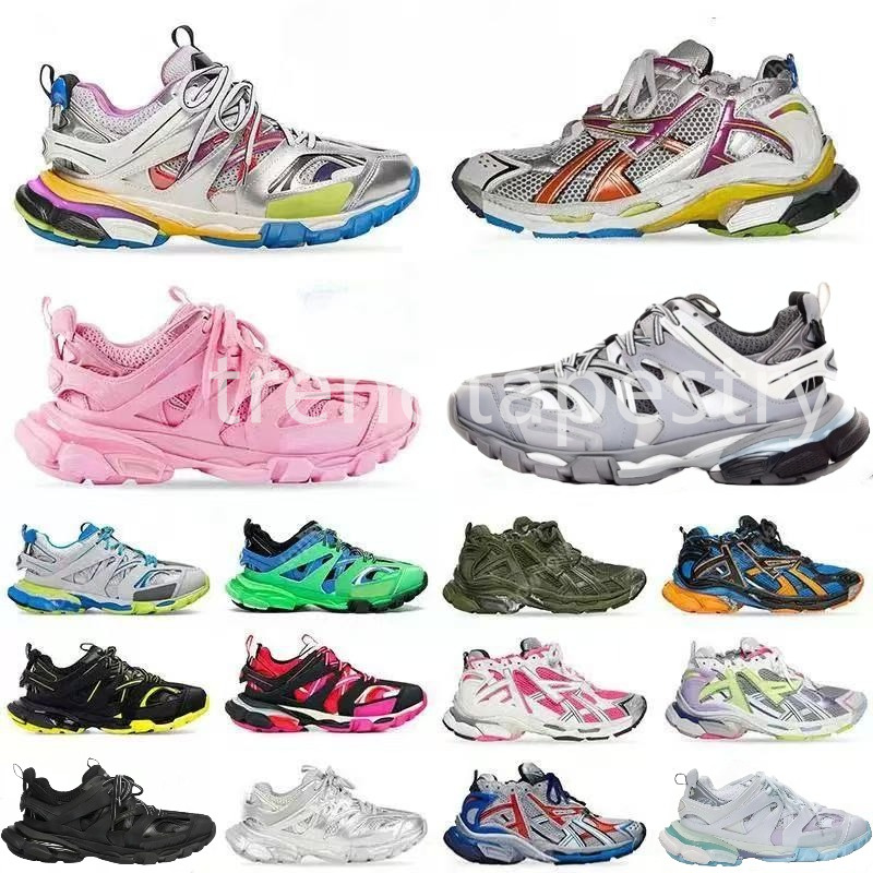 Shoes Designer Womens Mens Casual shoes Runner 7.0 7.5 Track 3.0 LED Multicolor Black White Designer Shoes Burgundy Trainers Loafers plate-forme Paris Luxury Sneakers